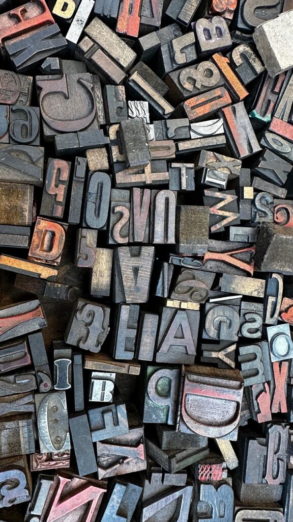 letters, writting, words, chaos, language, school, book, letterpress, typography